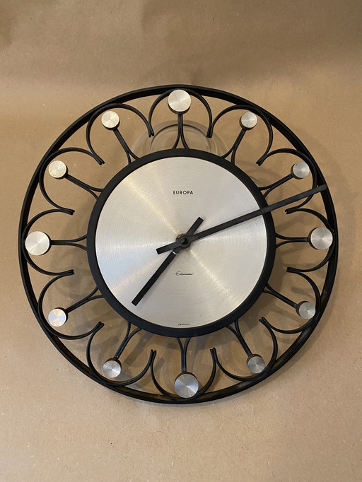 Vintage Elcomatic Wall Clock "Europa"