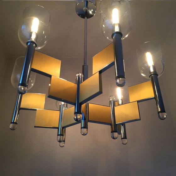 Image 1 of Lampadario vintage di Gaetano Sciolari, anni '70