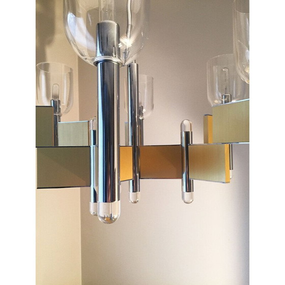 Image 1 of Lampadario vintage di Gaetano Sciolari, anni '70