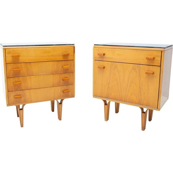 Image 1 of Pair of mid century night stands by Frantisek Mezulanik, 1970s