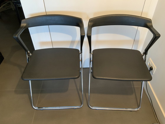 Image 1 of 2x Vintage folding chairs late 1970s - Comput Per Skipper