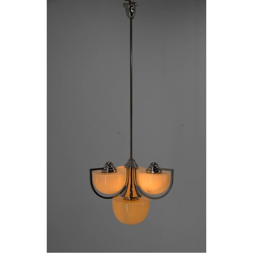 Vintage Art Deco 4-flame chandelier, 1930