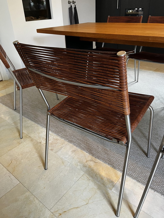 Image 1 of van Rossum table + 6x Bonancina chair