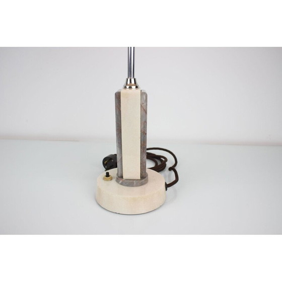 Image 1 of Vintage metal and glass table lamp by Kámen, Czechoslovakia 1950