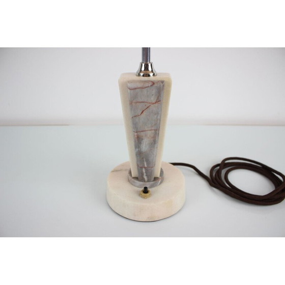Image 1 of Vintage metal and glass table lamp by Kámen, Czechoslovakia 1950