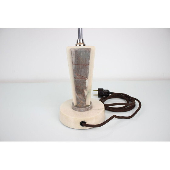 Image 1 of Vintage metal and glass table lamp by Kámen, Czechoslovakia 1950