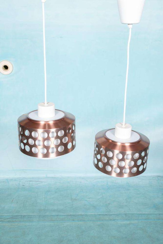 Image 1 of Lampes suspendues de l'ère spatiale 1960/70, lampes suspendues suédoises