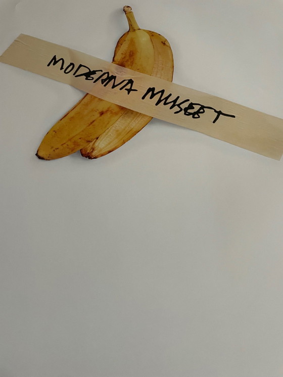 Image 1 of Maurizio Cattelan, Clown, 2024, The Third Hand - Maurizio Cattelan And The Moderna Museet Collection, Exibition Poster