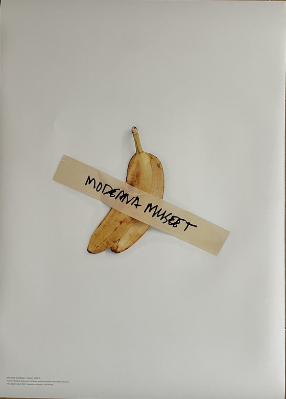 Image 1 of Maurizio Cattelan, Clown, 2024, The Third Hand - Maurizio Cattelan And The Moderna Museet Collection, Exibition Poster