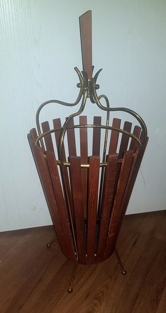 Image 1 of Teak Umbrella Stand, 1960S