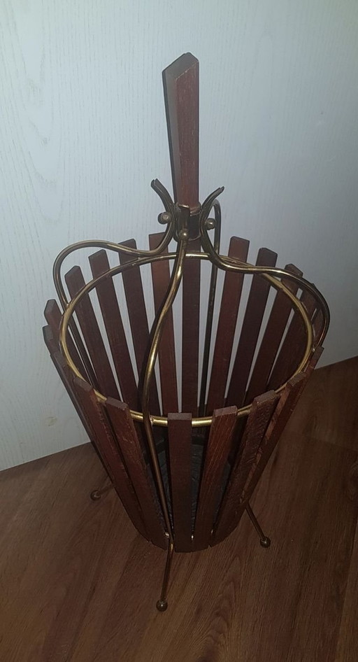 Teak Umbrella Stand, 1960S