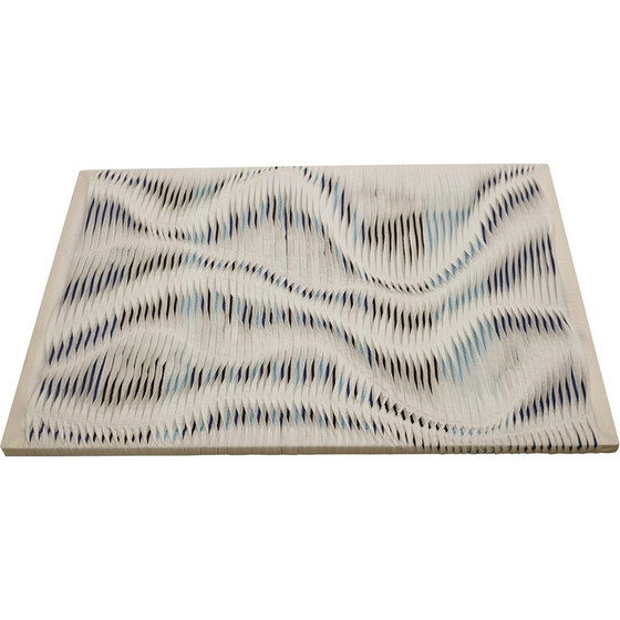 Image 1 of Vintage textured painting with relief effect