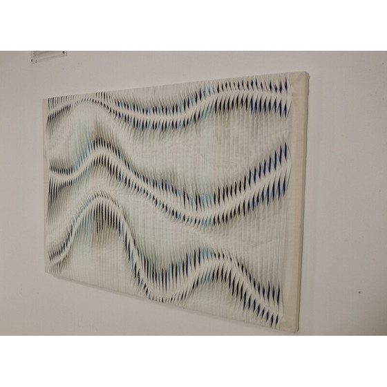 Image 1 of Vintage textured painting with relief effect