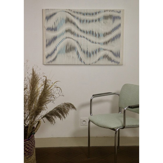 Image 1 of Vintage textured painting with relief effect