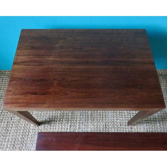 Image 1 of Set of 3 vintage rosewood side tables by Séverin Hansen for Haslev Møbelsnedkeri, Denmark 1965