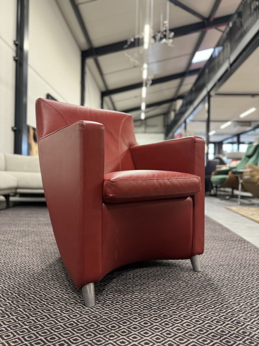 Leolux Dolcinea Armchair Red Leather