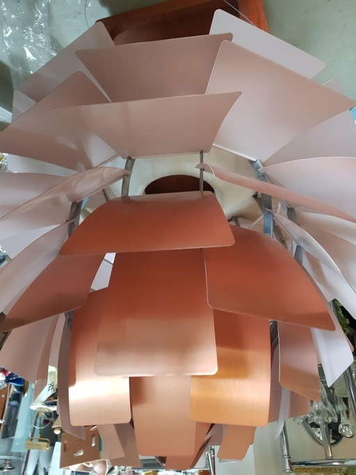 Artichoke Copper Rose Ceiling Light By Poul Henningsen For Louis Poulsen