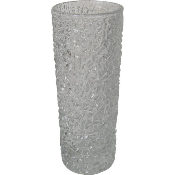 Image 1 of Vintage pressed glass vase by Václav Hanuš for Sklo Union Libochovice, 1970s