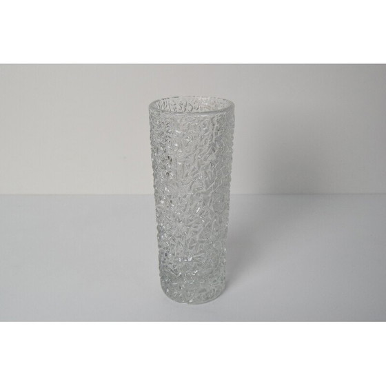 Image 1 of Vintage pressed glass vase by Václav Hanuš for Sklo Union Libochovice, 1970s