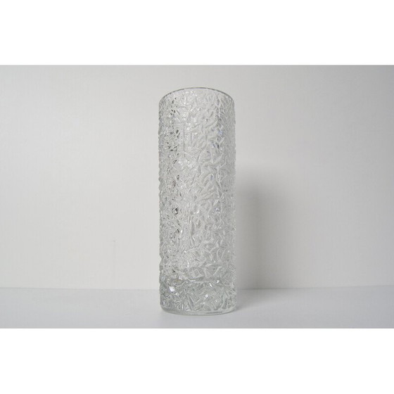 Image 1 of Vintage pressed glass vase by Václav Hanuš for Sklo Union Libochovice, 1970s