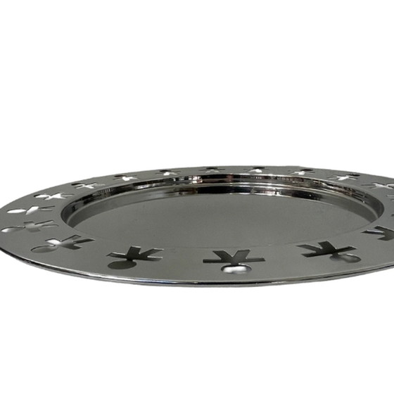 Image 1 of Stefano Giovannoni & Guido Venturini for Alessi - Serving tray model ‘Girotonde’ - King Kong ø40cm - Stainless steel