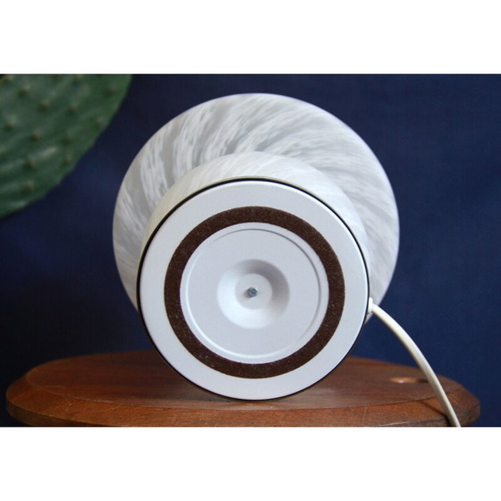 Image 1 of Vintage Bianca Swirl Murano Mushroom Lamp by Murano Vetri Italy 1970s