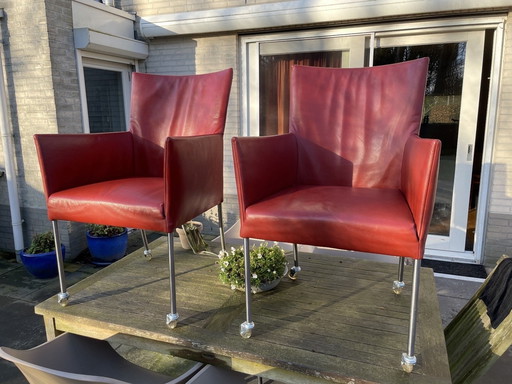 2 Bert Plantagie Arc Chairs On Wheels