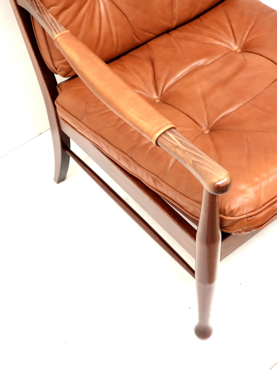 Image 1 of Fauteuil vintage en cuir d'Ulferts Suède fabriqué dans les années 1970