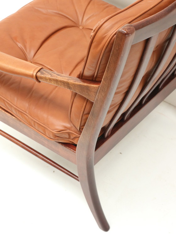 Image 1 of Vintage leather armchair by Ulferts Sweden made in the 1970s