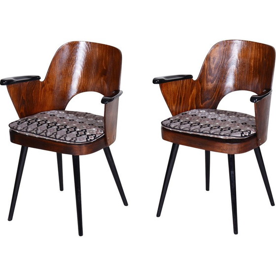 Image 1 of Pair of vintage armchairs by Oswald Heardtl, Czechia 1950s