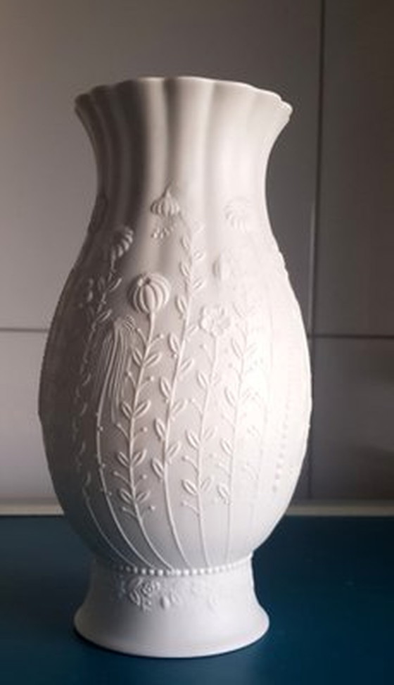 Image 1 of Bisquit Porcelain Flower Vase By Martin Freyer For Kaiser Porzellan