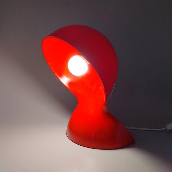 Image 1 of 1960S Original Red Dalù Table Lamp By Vico Magistretti For Artemide (Not A Replica)