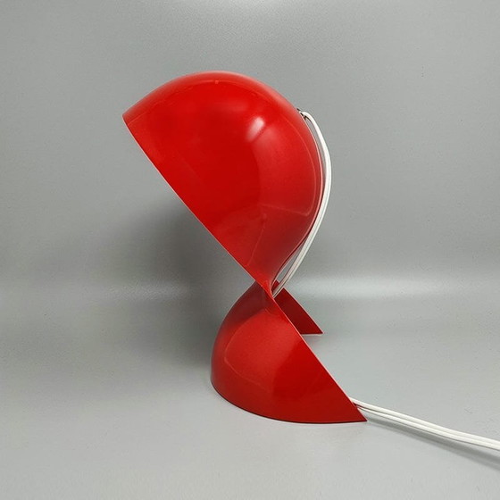 Image 1 of 1960S Original Red Dalù Table Lamp By Vico Magistretti For Artemide (Not A Replica)