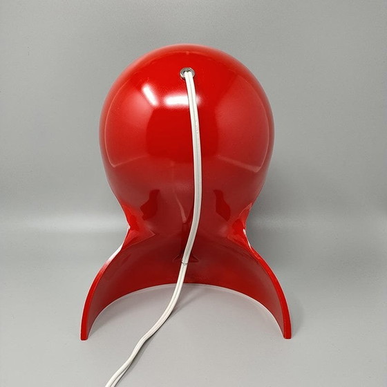 Image 1 of 1960S Original Red Dalù Table Lamp By Vico Magistretti For Artemide (Not A Replica)