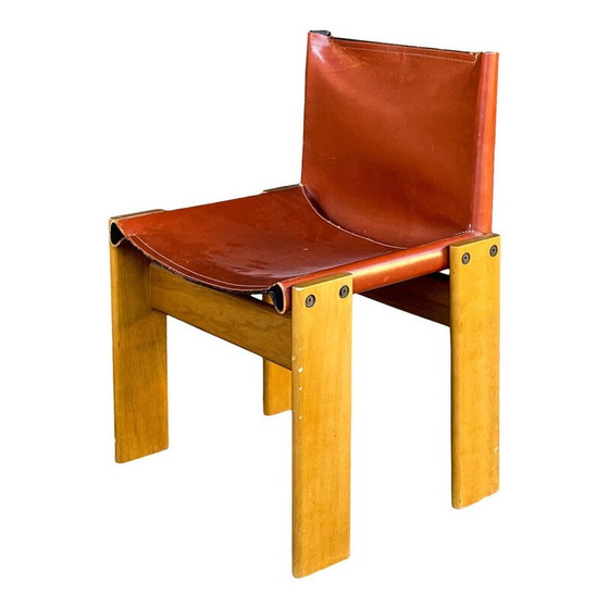 Image 1 of Set of 8 vintage Monk chairs by Afra and Tobia Scarpa for Molteni, Italy 1973