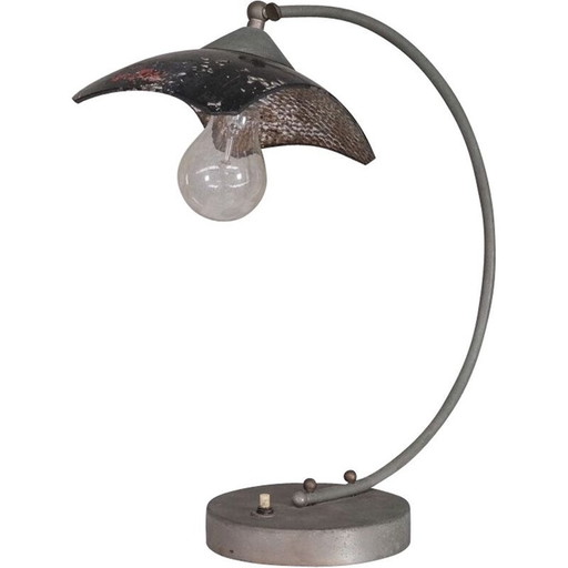 Vintage mercury glass lamp, 1950s