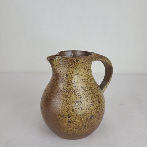 Stoneware Pitcher Signed Charles Gaudry (1933-1980) / Puisaye