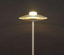 Vintage white metal floor lamp from Belid Sweden