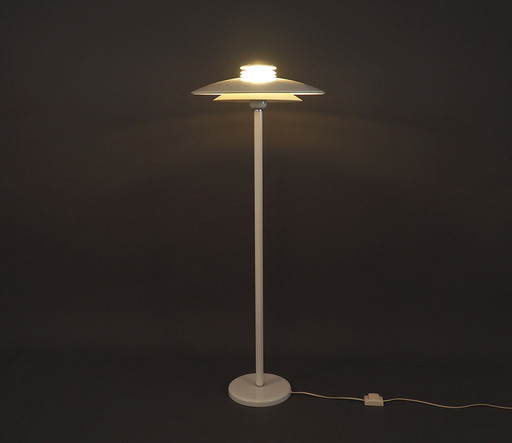 Lampadaire vintage en métal blanc de Belid Suède