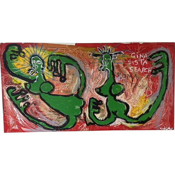 Image 1 of Vintage painting "Gina and Loma" by Kokian