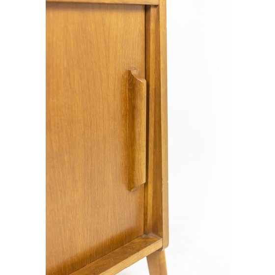 Image 1 of Libreria vintage in rovere con ante scorrevoli in vetro, 1960