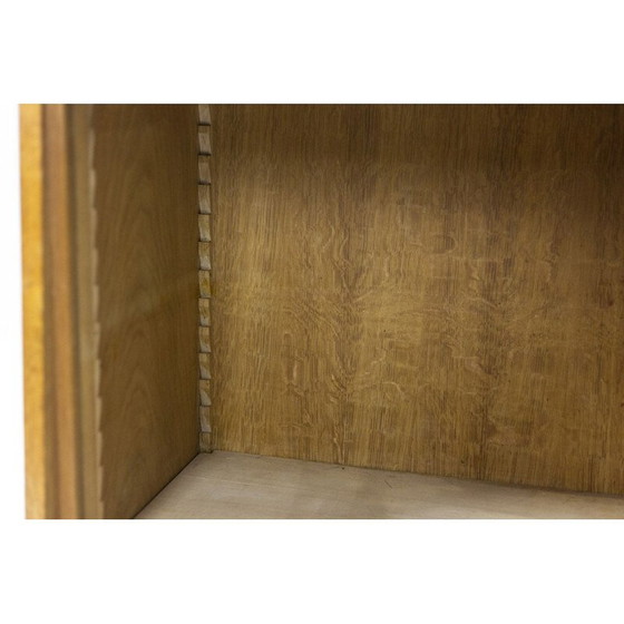 Image 1 of Libreria vintage in rovere con ante scorrevoli in vetro, 1960