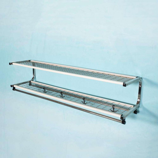 Appendiabiti vintage scandinavo con struttura tubolare, anni '60