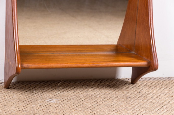 Image 1 of Grande specchio da parete in teak danese di Pedersen &amp; Hansen, 1960.