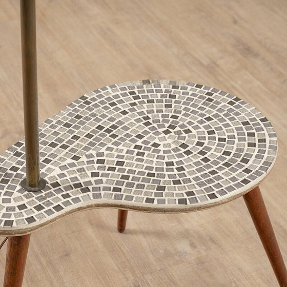 Image 1 of Vintage brass and straw rope floor lamp, France 1960s