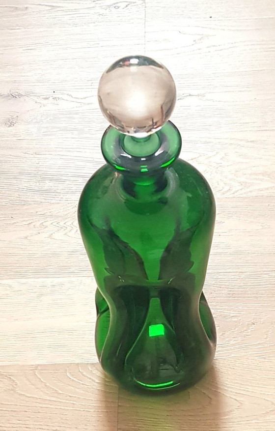 Image 1 of 7X Cluck Wine Decanter By Jacob E. Bang For Holmegaard