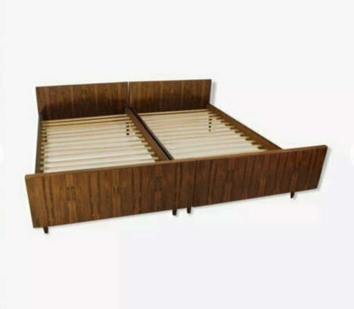 Rosewood Beds By Sannemanans Furniture Factory, 1970S, Set Of 2