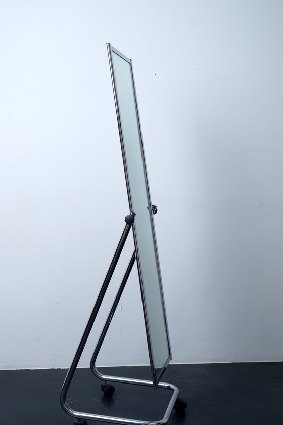 Image 1 of Vintage chrome mirror from Boden Spiegel & Co, 1970s