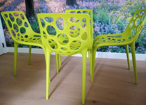 Image 1 of 4 X Calligaris Hero Fresh Green Chairs