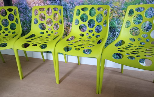 4 X Calligaris Hero Fresh Green Chairs